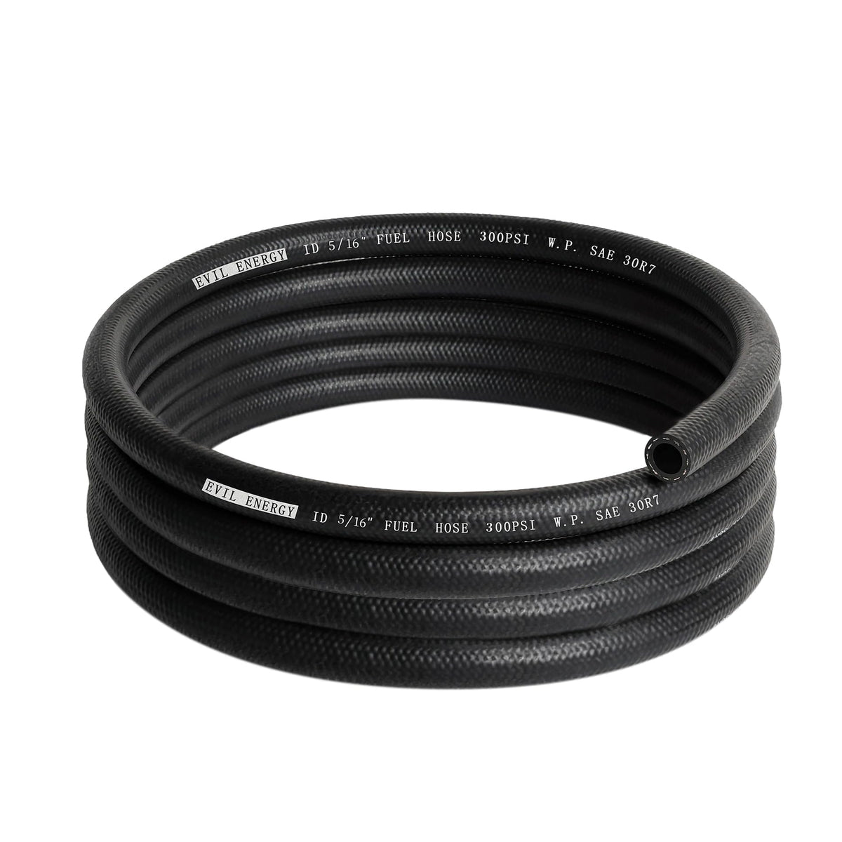 EVIL ENERGY 516 fuel hose full length shows flexible routing for tight engine spaces