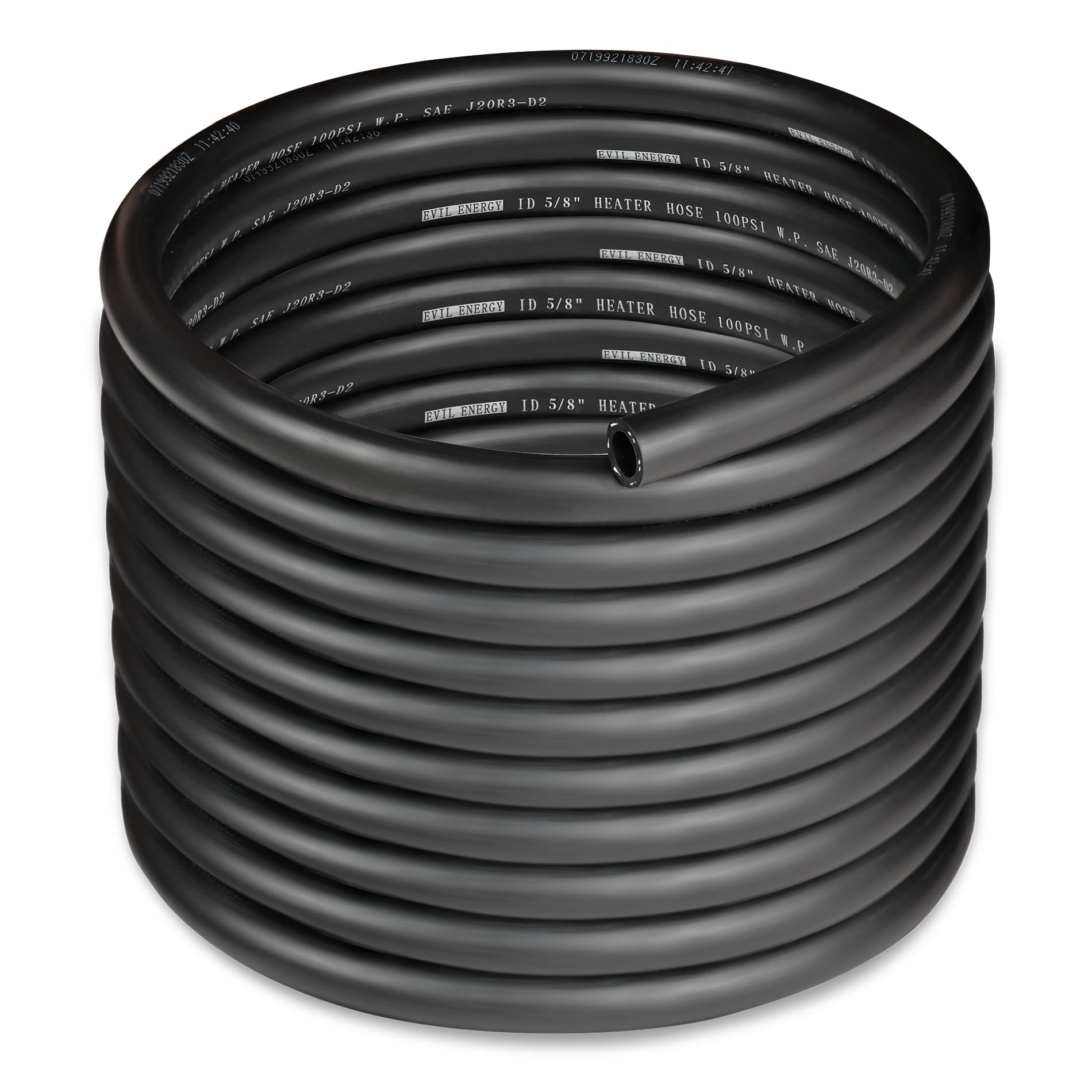 EVIL ENERGY 58-inch heater hose for automotive coolant flow.