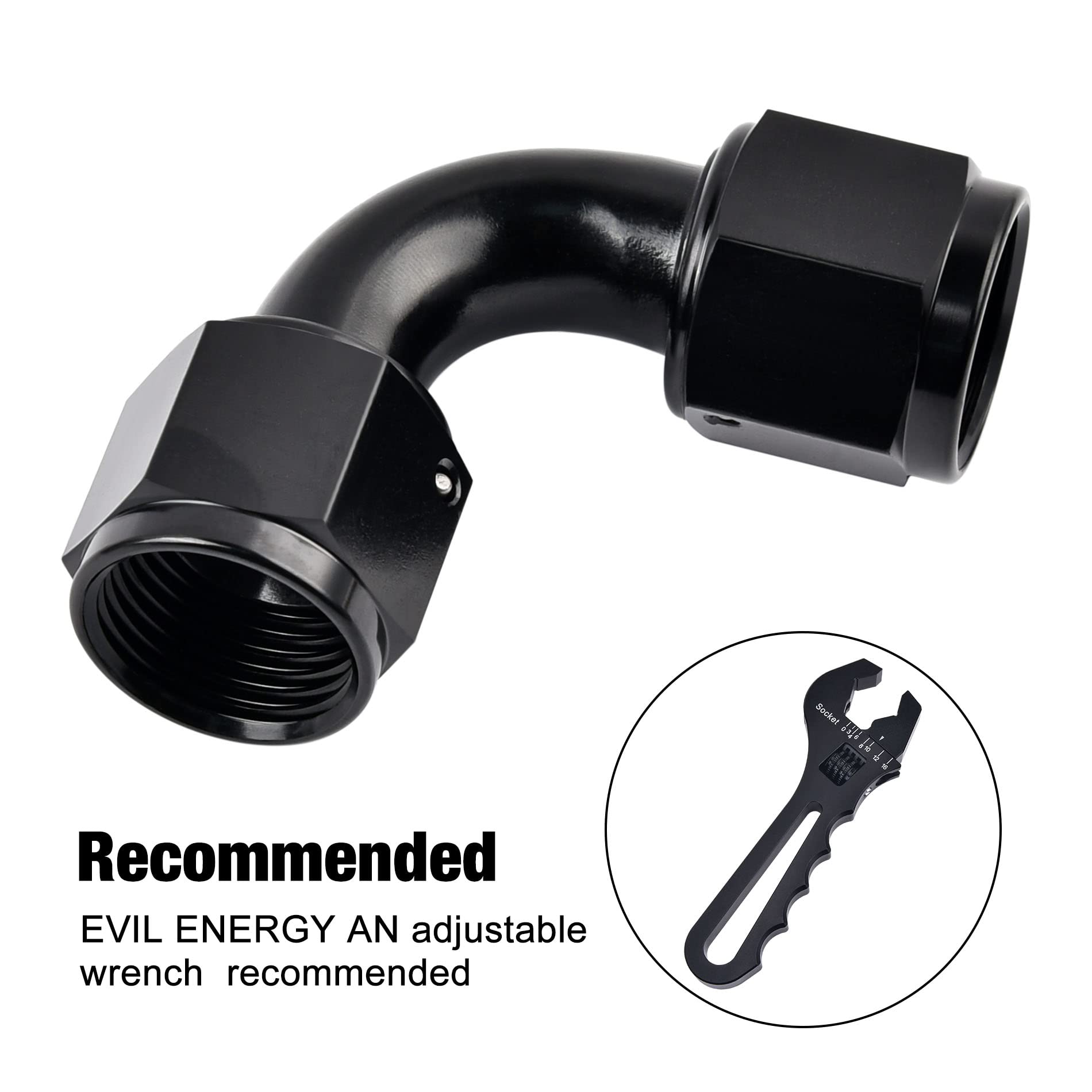 EVIL ENERGY 6061-T6 aluminum black fitting for durability and reuse