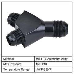 EVIL ENERGY 6061-T6 aluminum flare adapter with black anodized finish, durable and corrosion resistant.
