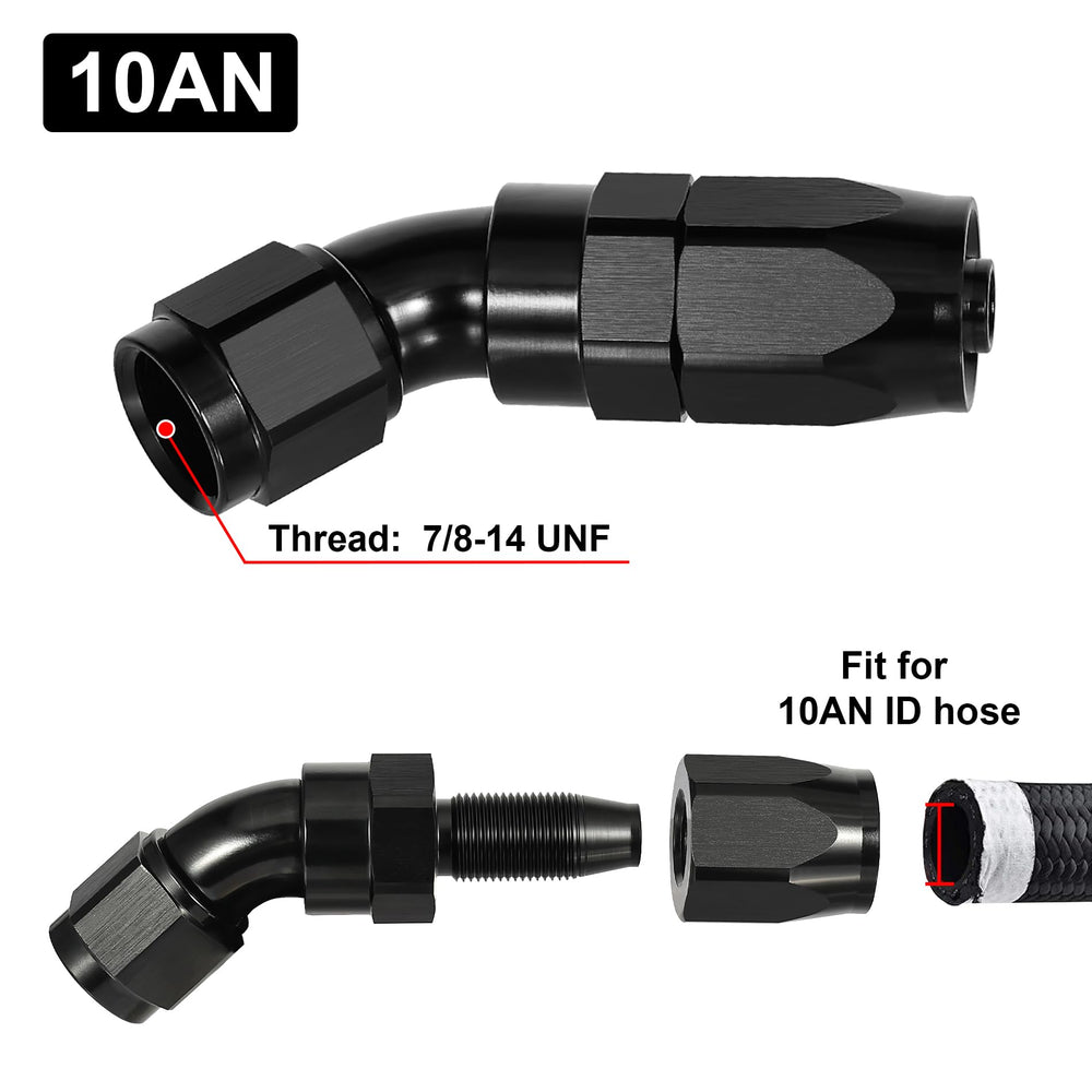 EVIL ENERGY 6061-T6 aluminum hose end fitting offers durable, lightweight performance.