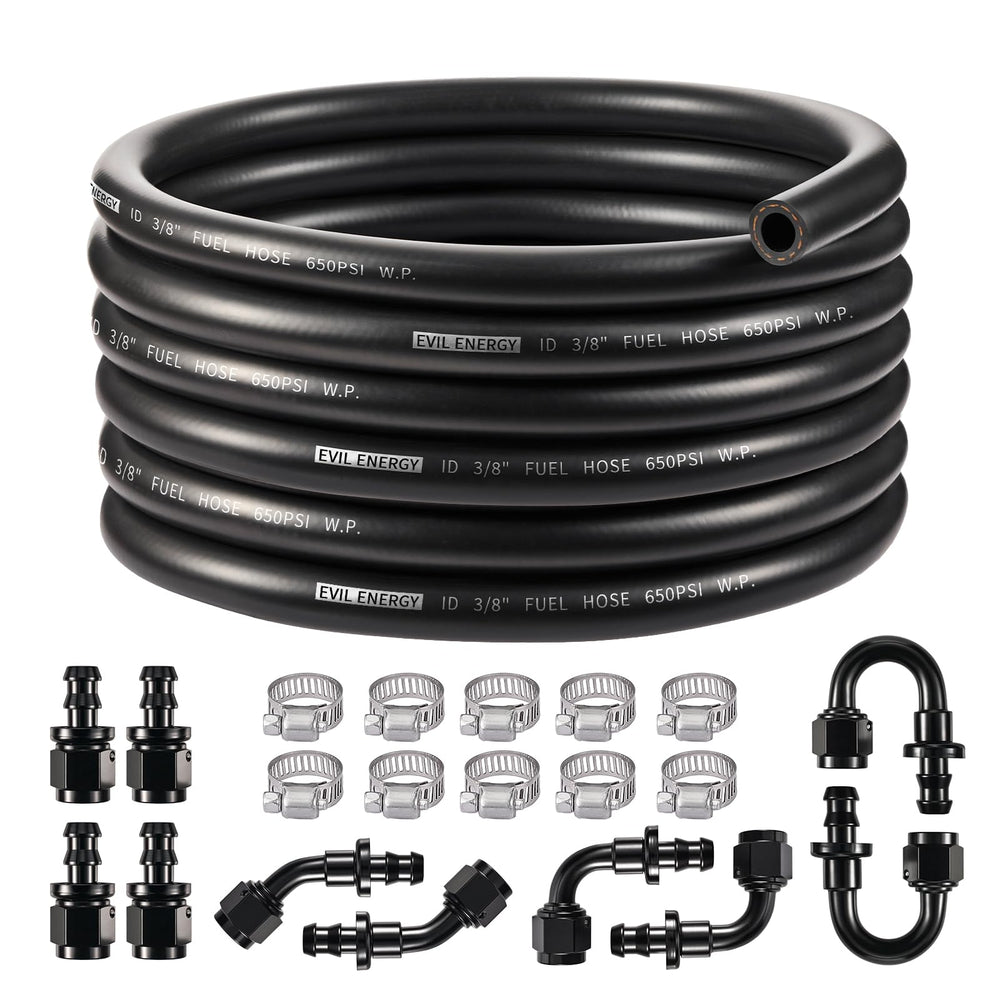 EVIL ENERGY 6AN 3/8 fuel line kit main view, rugged hose for fuel systems