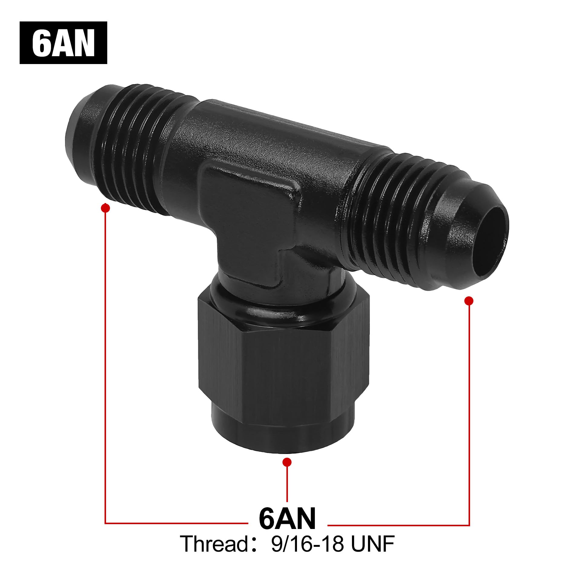 Evil Energy 6AN female swivel side connection enables flexible high-pressure hose routing.