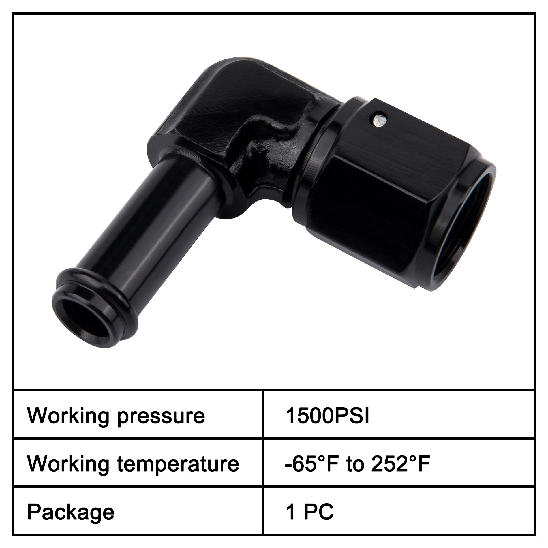 EVIL ENERGY aluminum 6061-T6 6AN to barb fitting ready for high-pressure use