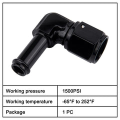EVIL ENERGY aluminum 6061-T6 6AN to barb fitting ready for high-pressure use