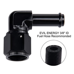 90-degree swivel helps routing around obstacles with EVIL ENERGY fittings