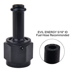 EVIL ENERGY aluminum 6061-T6 6AN to 5/16 barb straight swivel for durable performance.