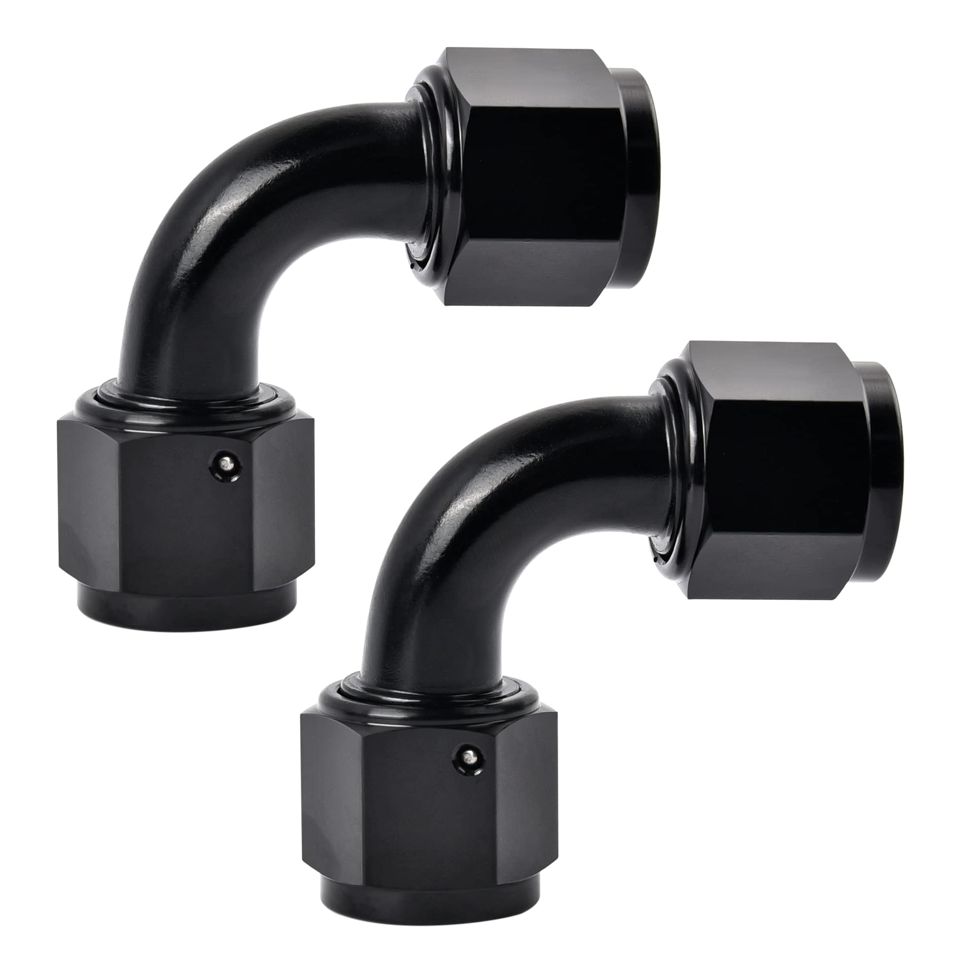 EVIL ENERGY 6AN swivel coupler with 90-degree bend for tight engine bay routing