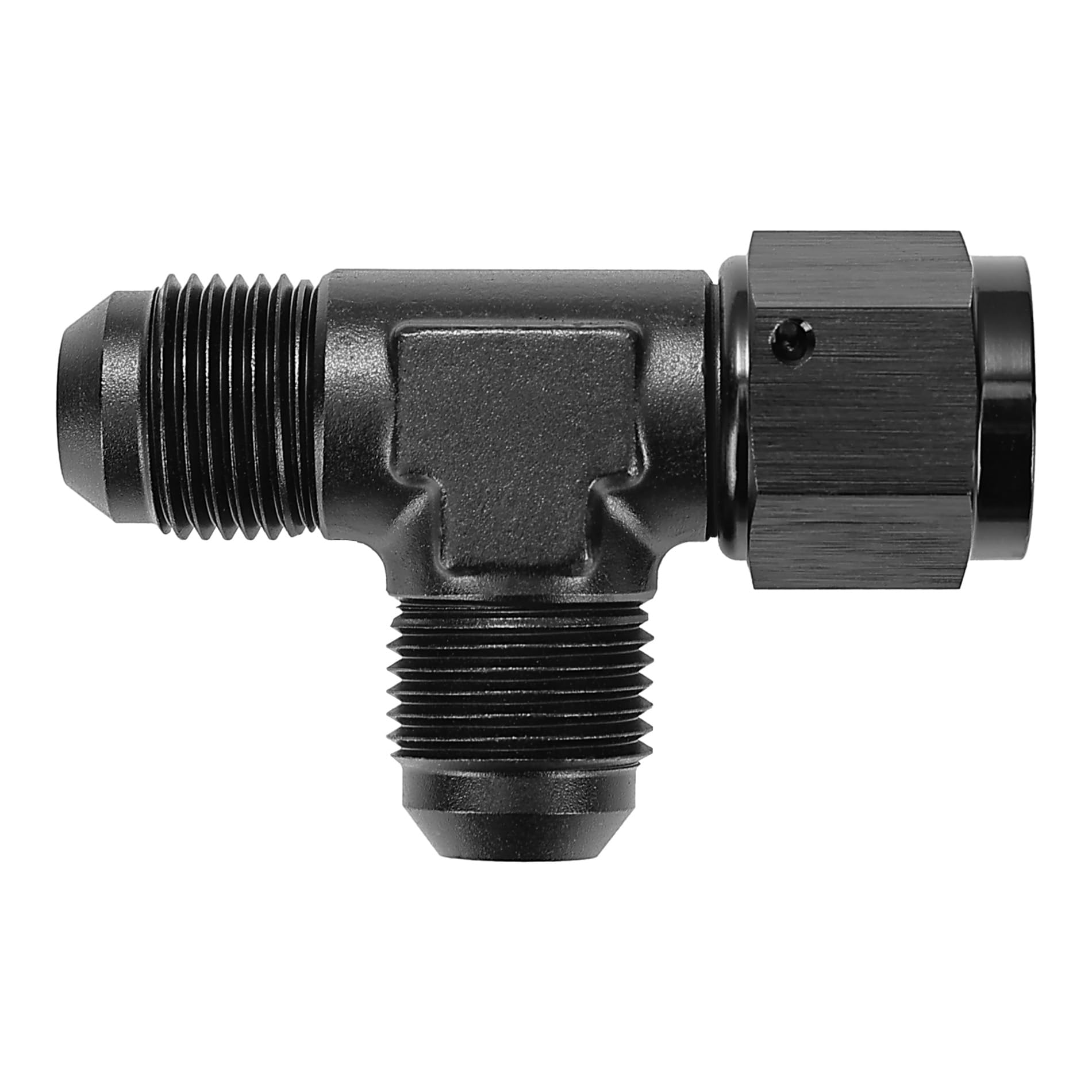 EVIL ENERGY 6AN flare male tee fitting for secure fuel-line connections.