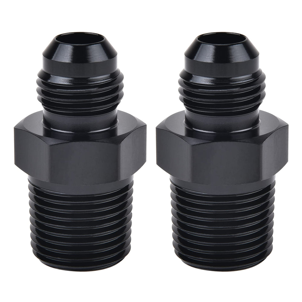 EVIL ENERGY 6AN flare to 38NPT adapter in black for fuel and cooling lines