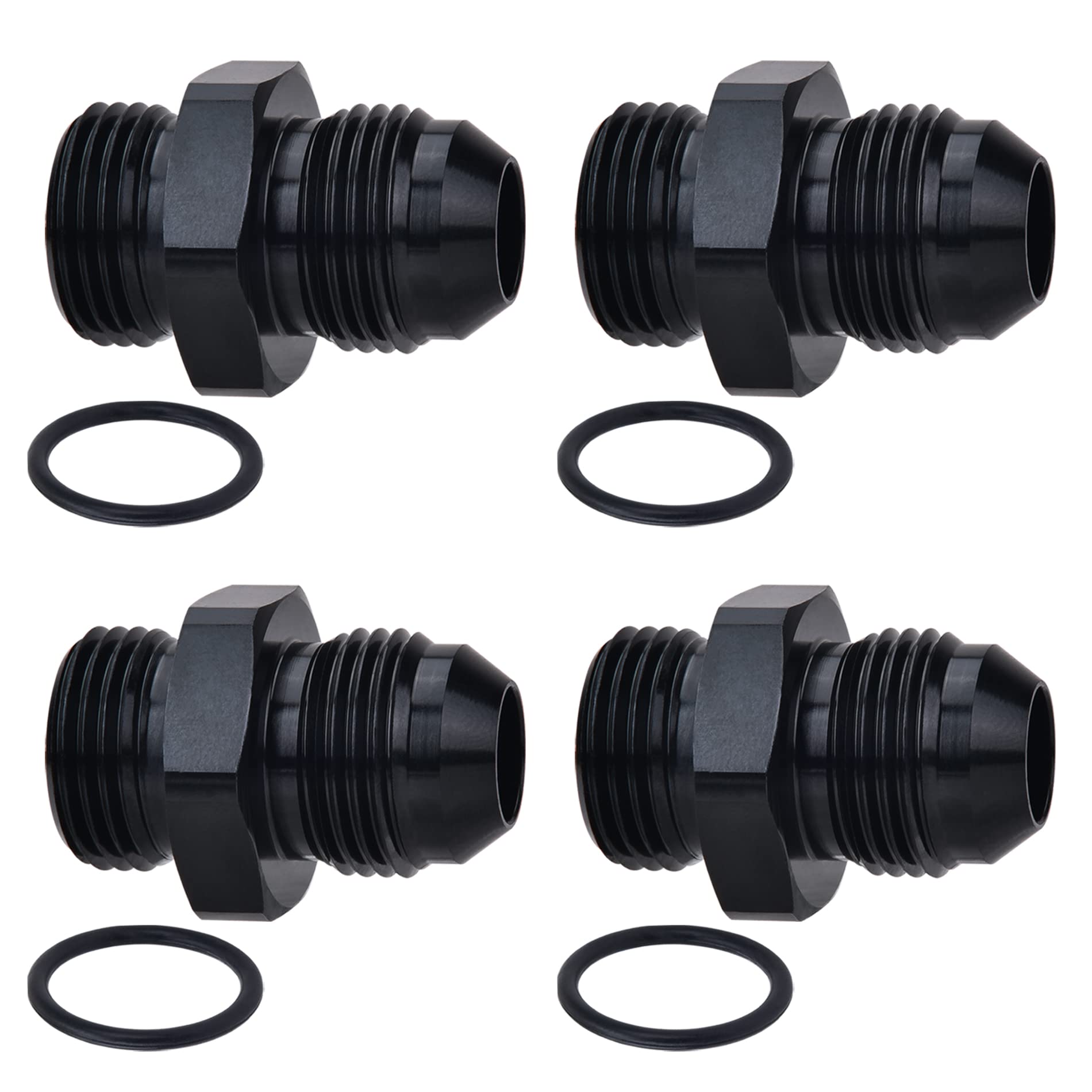 EVIL ENERGY 6AN to AN6 ORB fitting assembly: durable aluminum with reliable flare seal.