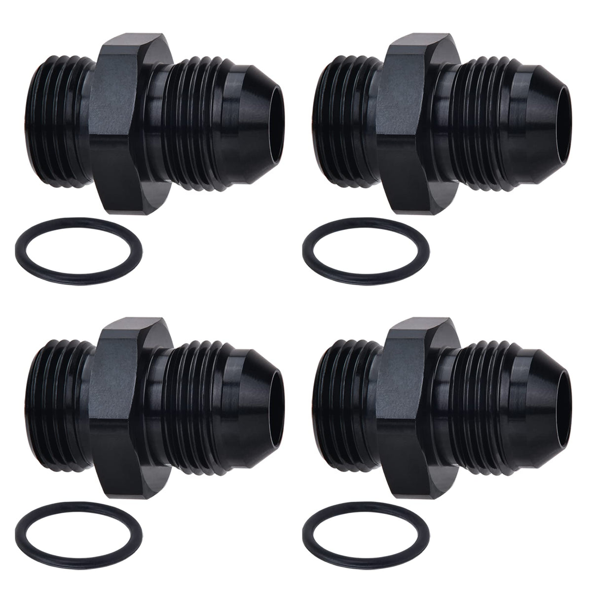 EVIL ENERGY 6AN to AN6 ORB fitting assembly: durable aluminum with reliable flare seal.
