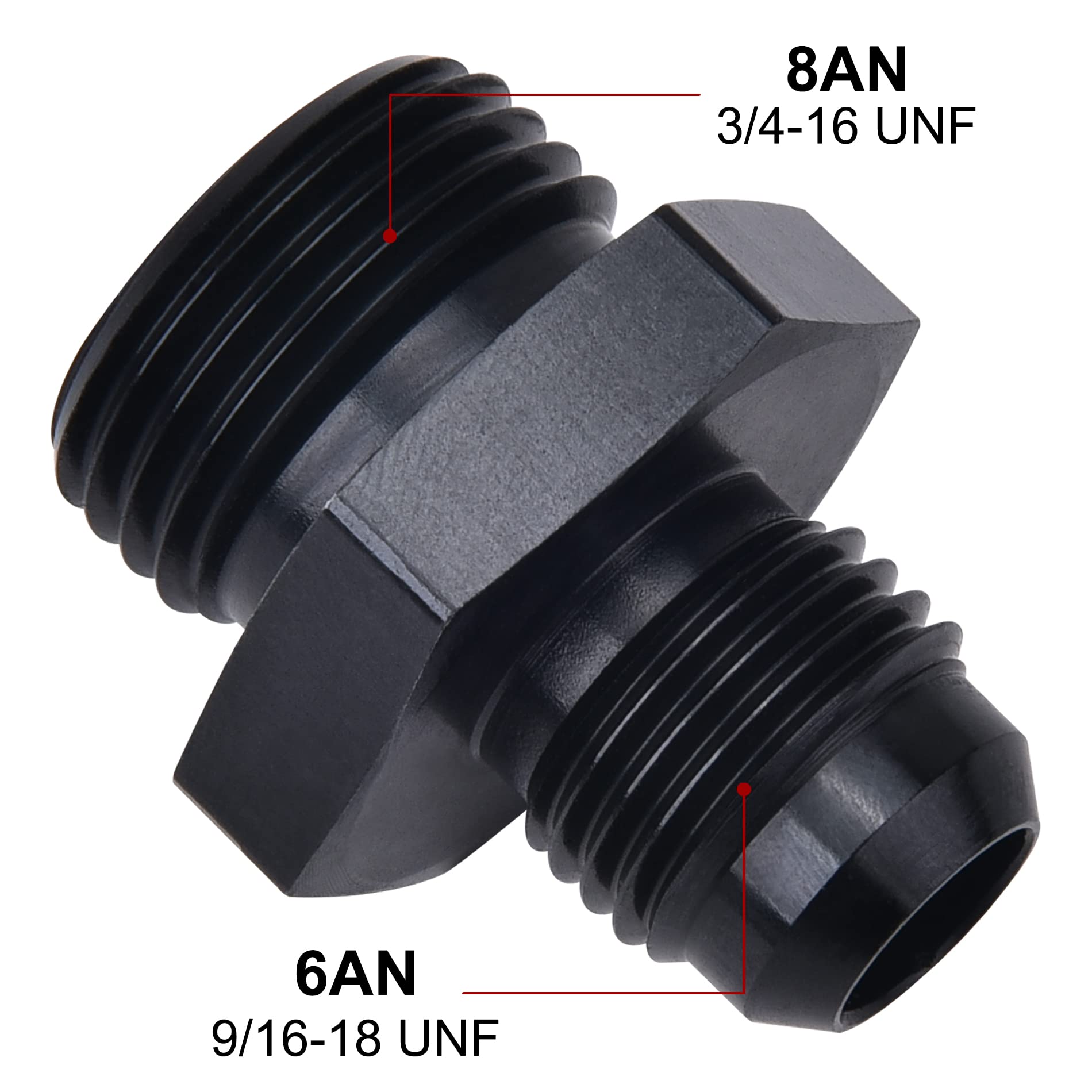 EVIL ENERGY flare-to-orb adapter side view highlights precise thread interfaces.
