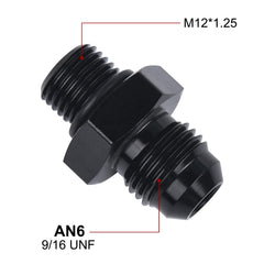 EVIL ENERGY 6AN flare to M12 adapter side angle shows compact, lightweight aluminum body