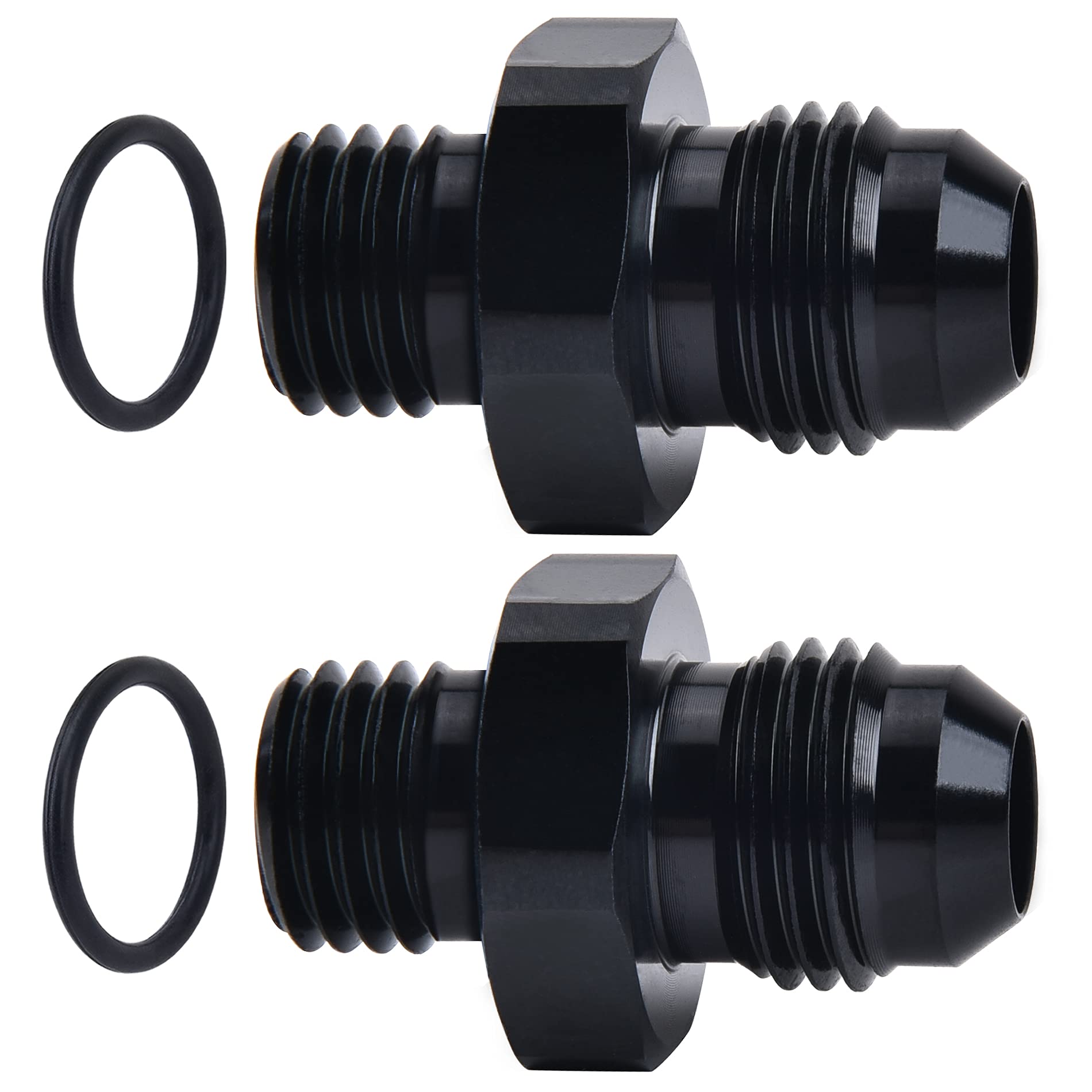 EVIL ENERGY 6AN flare to M12x1.5mm adapter front view for durable automotive fittings