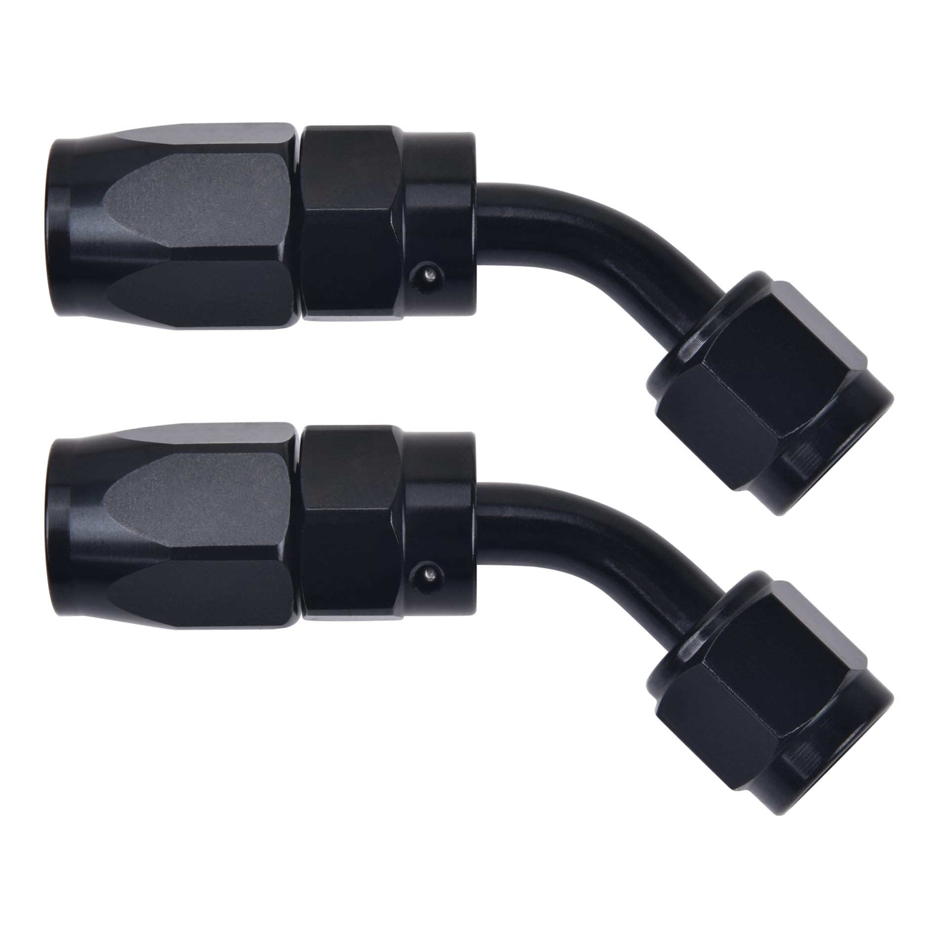 EVIL ENERGY 6AN swivel hose end in black for easy installation with braided hoses