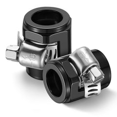 EVIL ENERGY 6AN hose finisher clamp aluminium black – front view for a clean, professional finish.