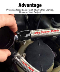 EVIL ENERGY hose end finisher – assembled view with captured screw visible.