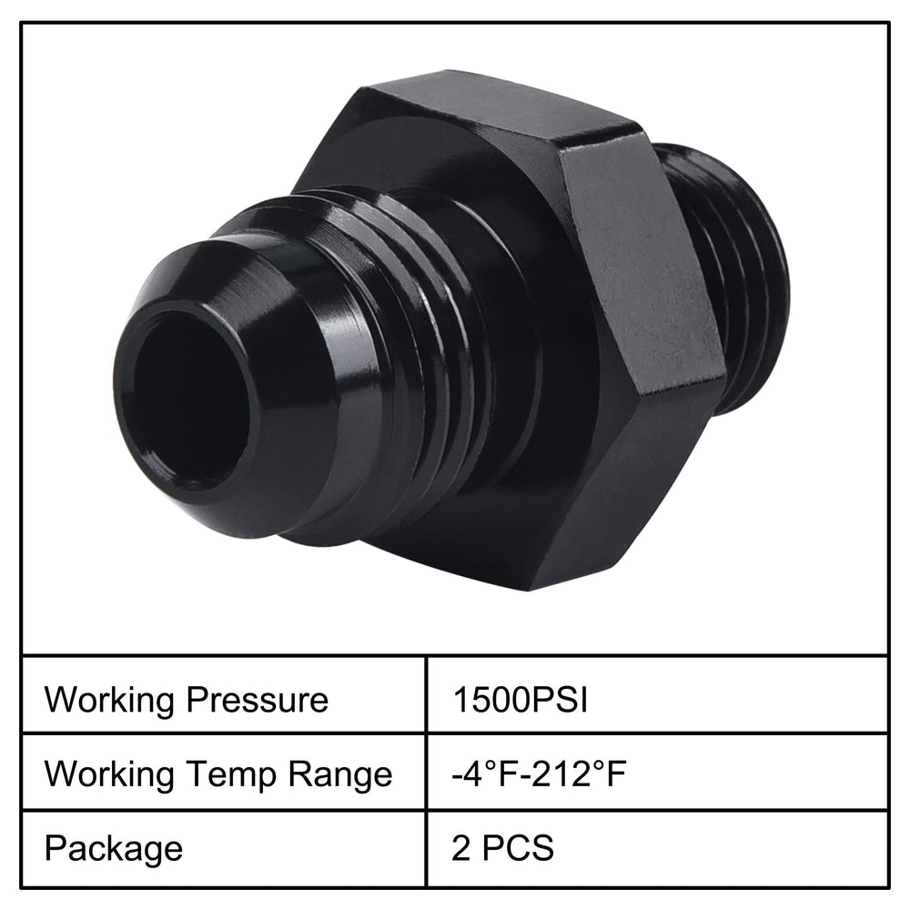 EVIL ENERGY adapter close-up reveals 37-degree flare seal and O-ring interface
