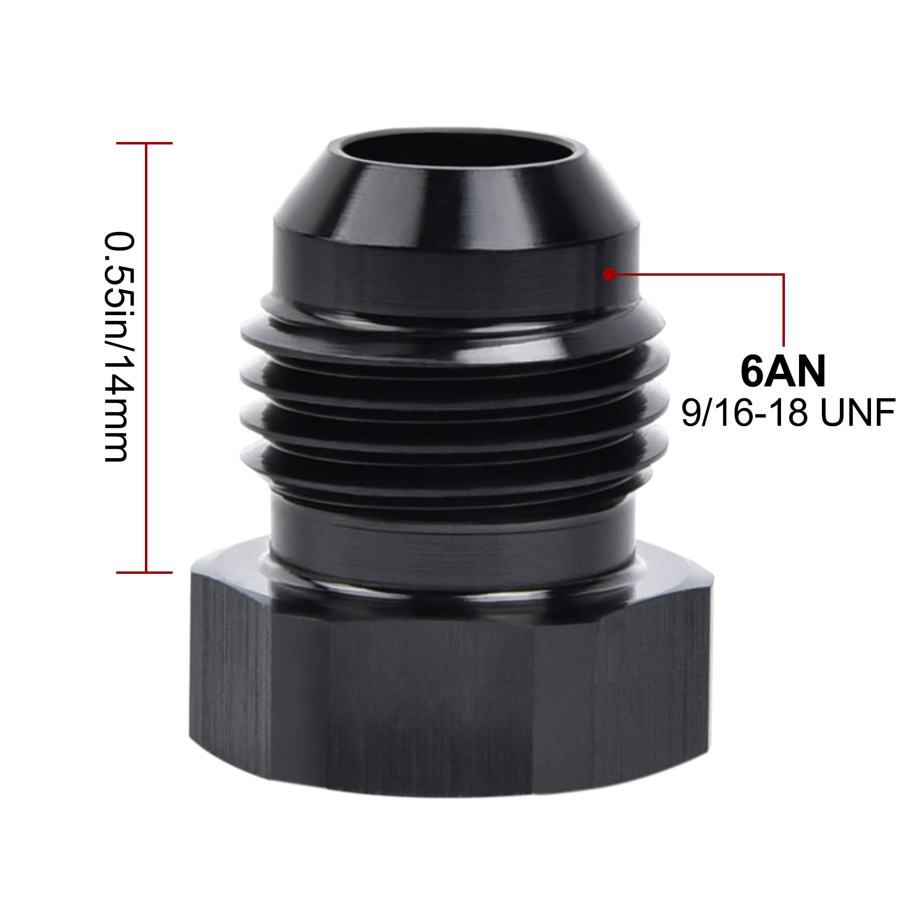 EVIL ENERGY 6AN blanking plug hex profile, rugged aluminum finish.