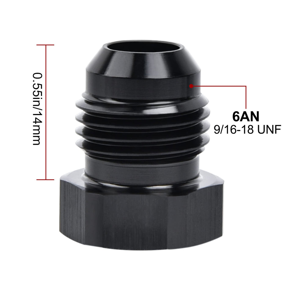 EVIL ENERGY 6AN blanking plug hex profile, rugged aluminum finish.