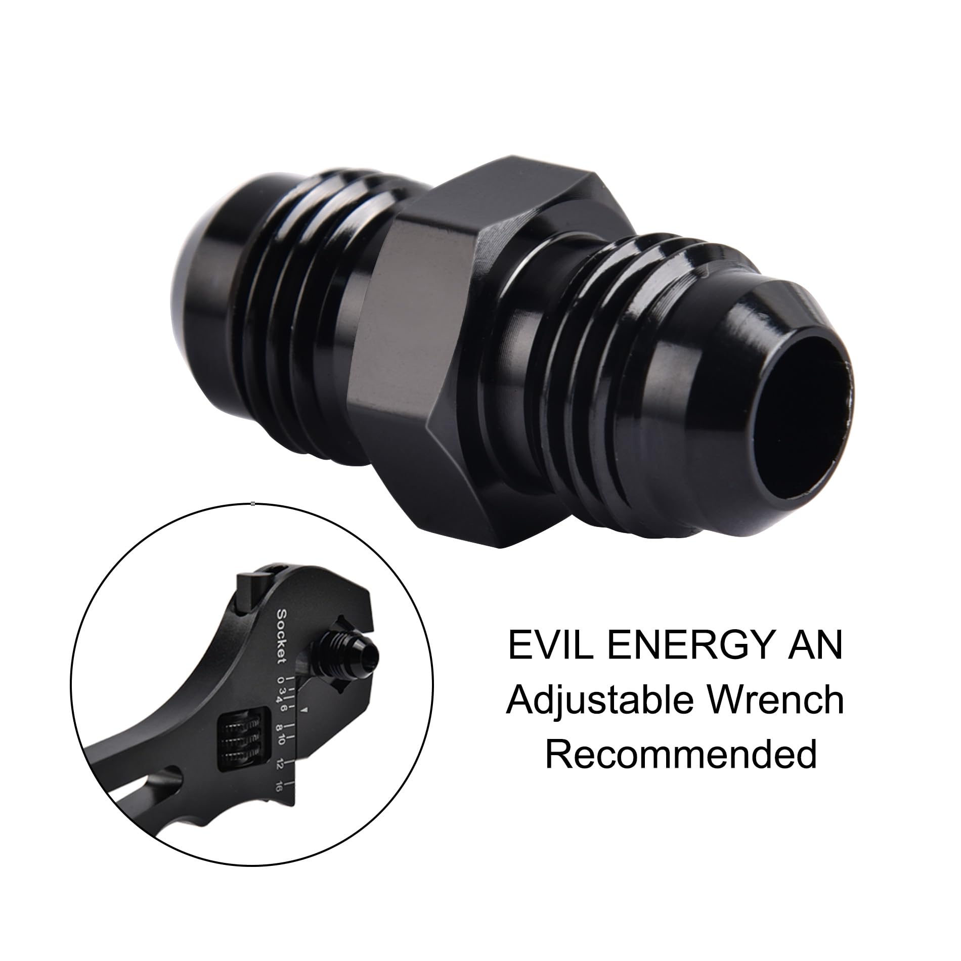 EVIL ENERGY 6AN flare coupler assembly demonstrates easy secure connections in fuel systems