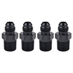 EVIL ENERGY 6AN flare to 3/8 NPT adapter, straight aluminum, secure fuel line connections.