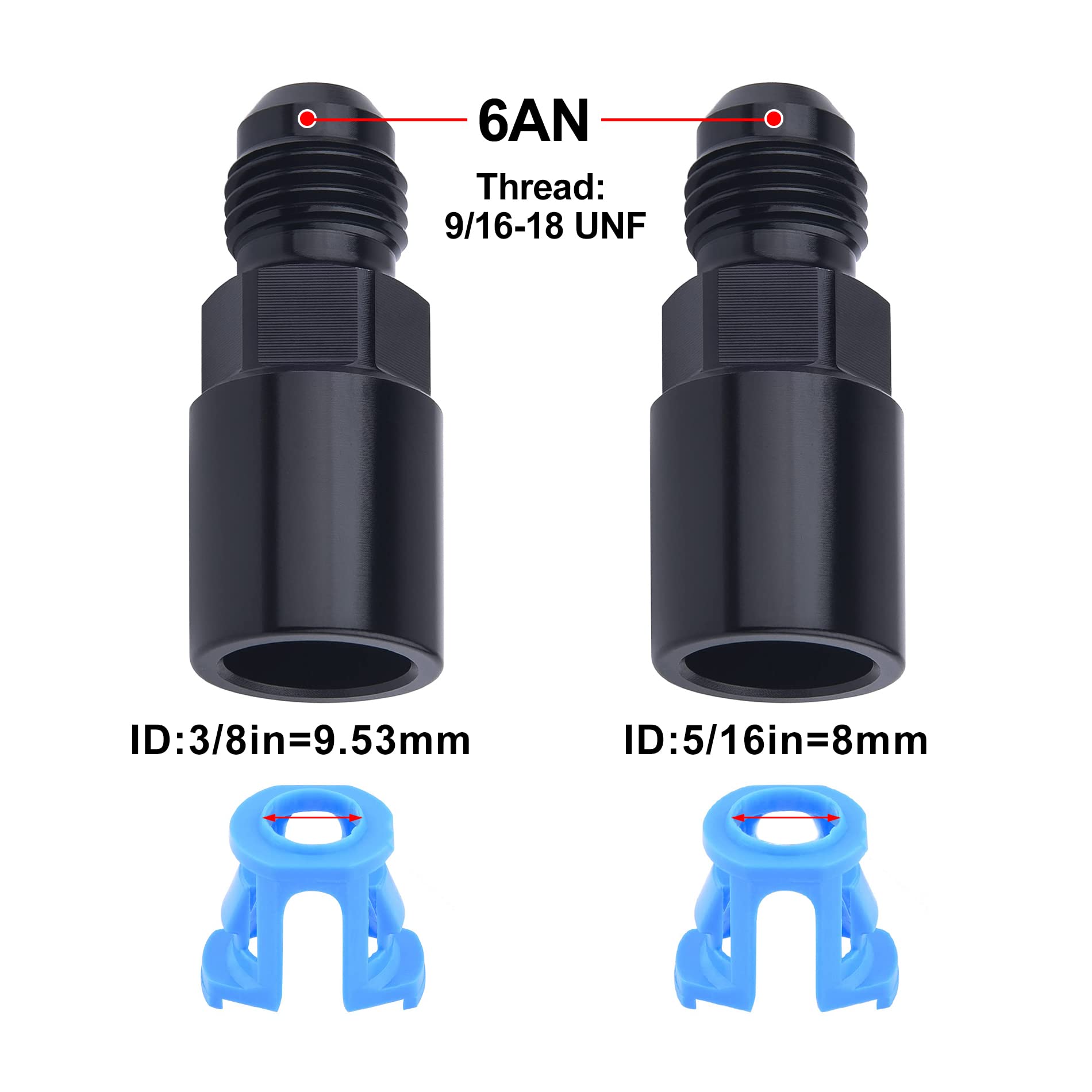 EVIL ENERGY 6AN to 5/16 SAE quick-disconnect fitting enables versatile fuel routing