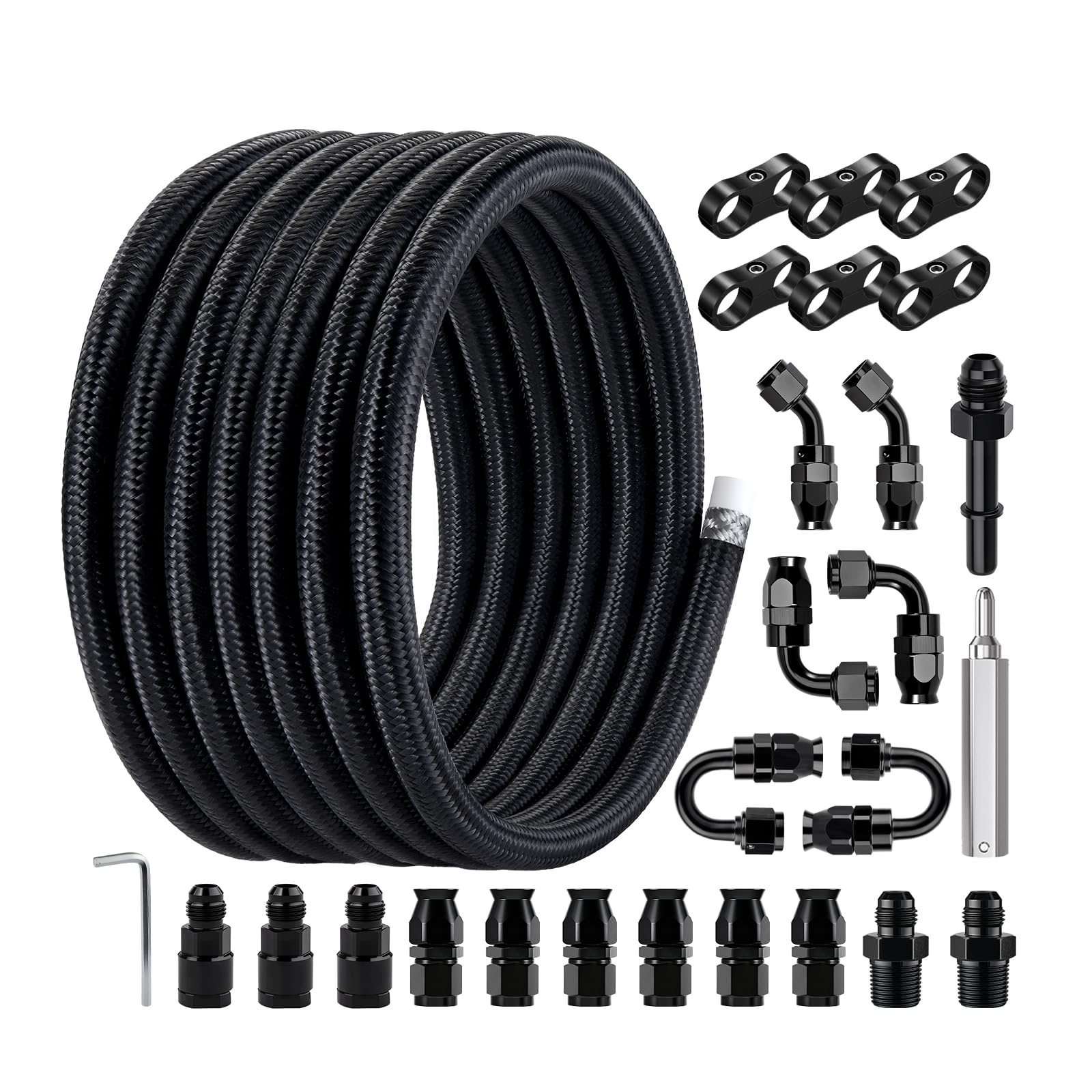 EVIL ENERGY 6AN PTFE fuel line 20ft kit, ideal for EFI LS swaps.