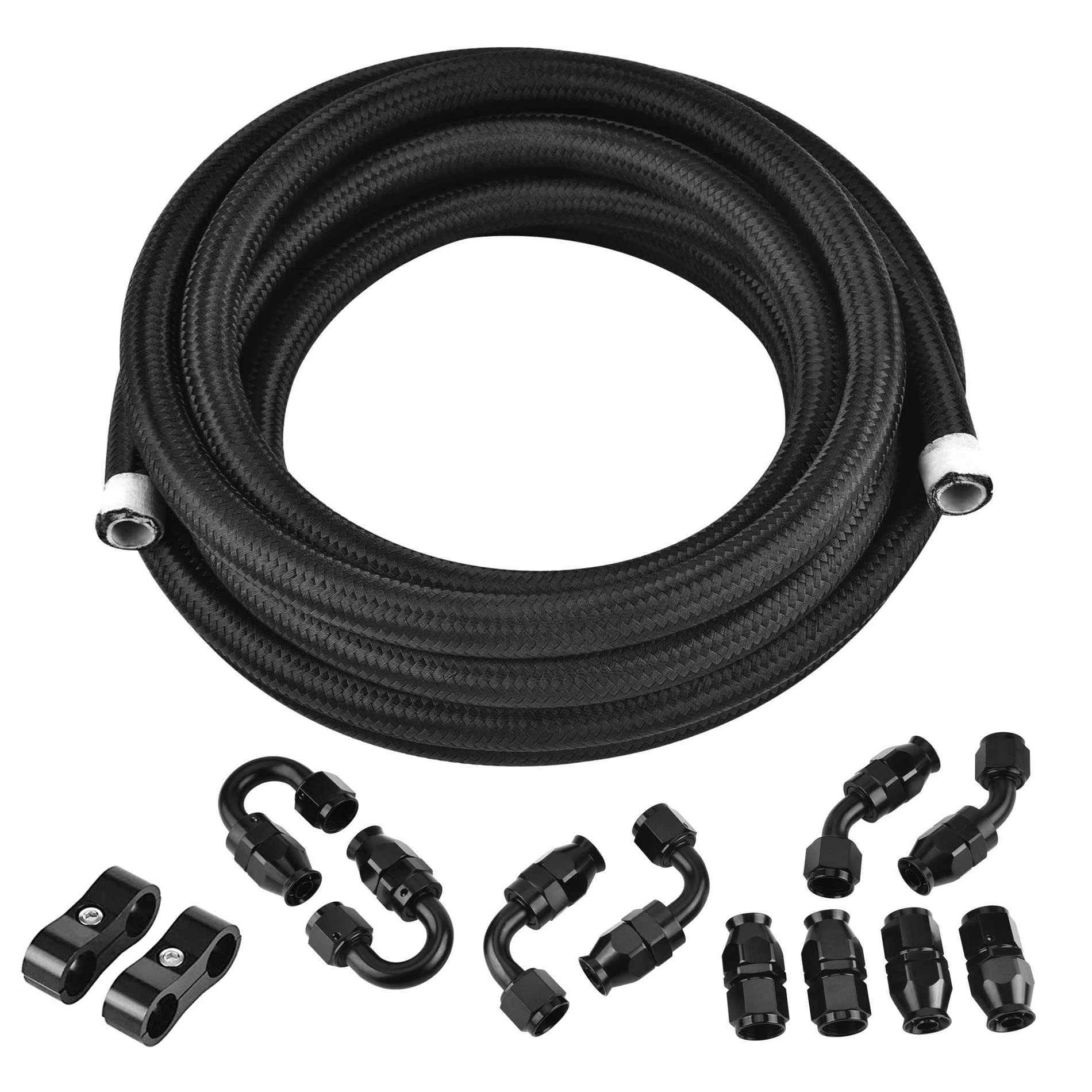 EVIL ENERGY 6AN PTFE fuel line kit assembled for high-pressure fuel systems.
