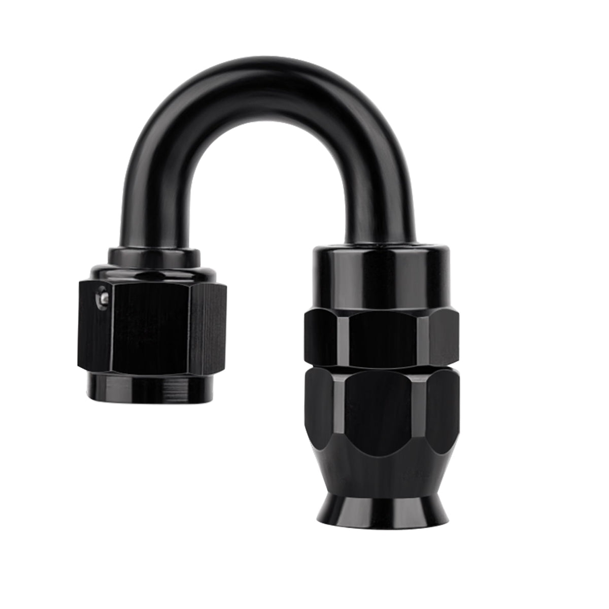 EVIL ENERGY 6AN PTFE hose end 180° black fitting for tight space routing