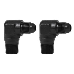 EVIL ENERGY 6AN to 38 NPT male 90-degree fitting for tight engine bay routing