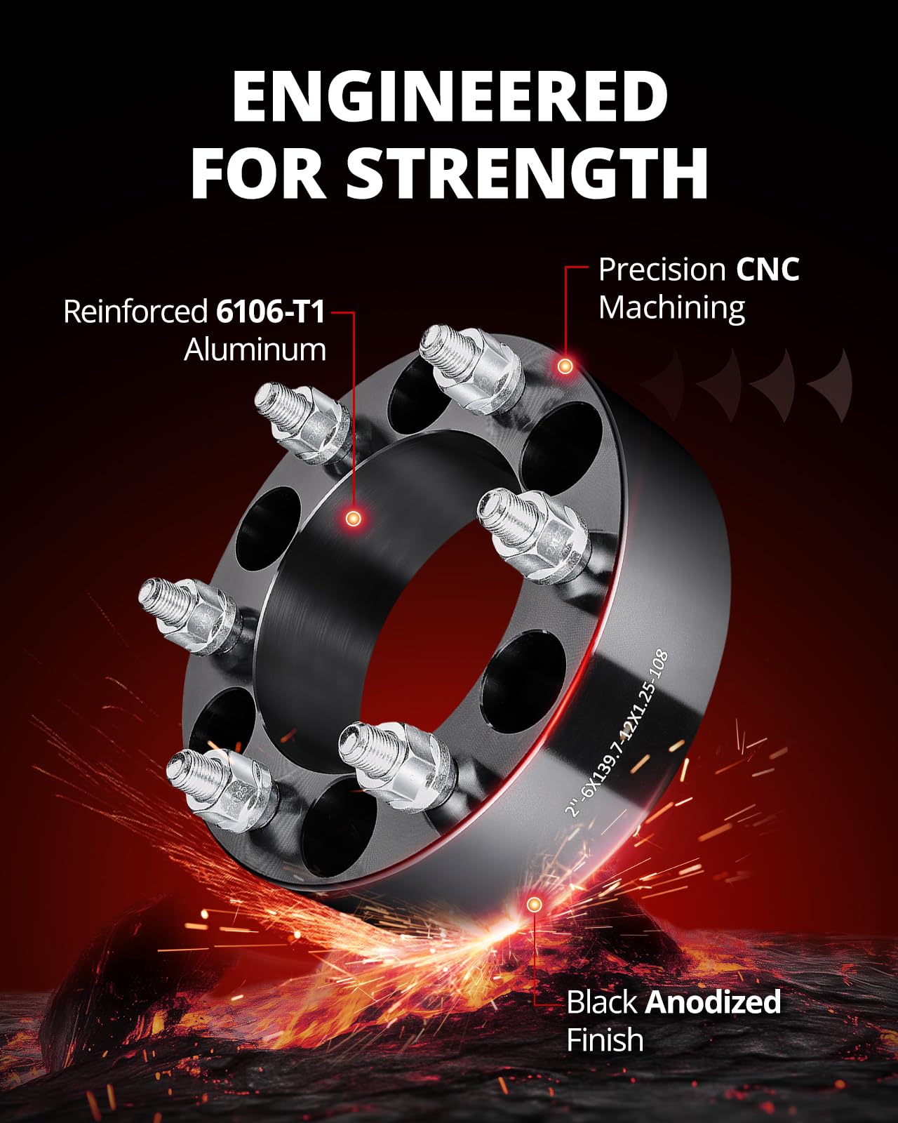 EVIL ENERGY wheel spacer for TITAN 2004-2022 improves handling and aesthetics
