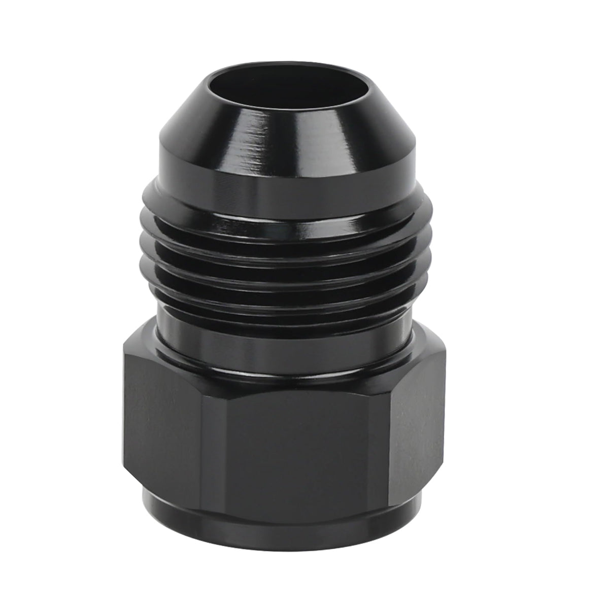 EVIL ENERGY 8AN to 10AN flare reducer close-up shows precision threads and fit