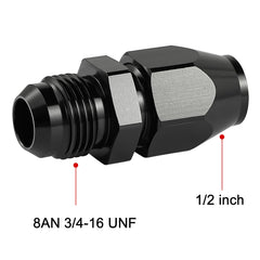 EVIL ENERGY 8AN flare fitting with brass ferrule for secure seal.