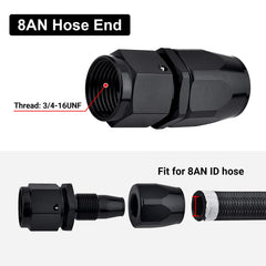 EVIL ENERGY 8AN hose end kit 45-degree for flexible line routing.