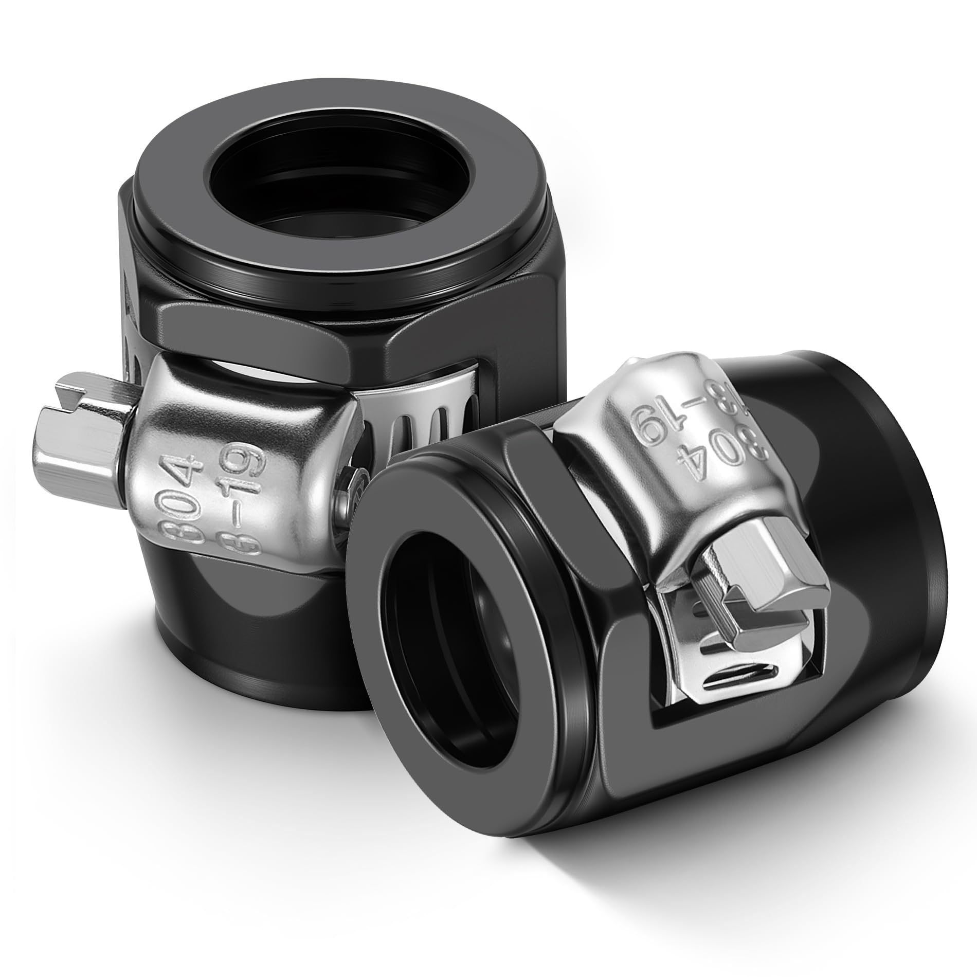 EVIL ENERGY 8AN hose finisher clamp in aluminum delivers a neat, professional end for braided hoses.