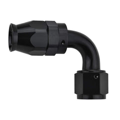 EVIL ENERGY 8AN PTFE hose end fitting with 90-degree bend for tight-space routing