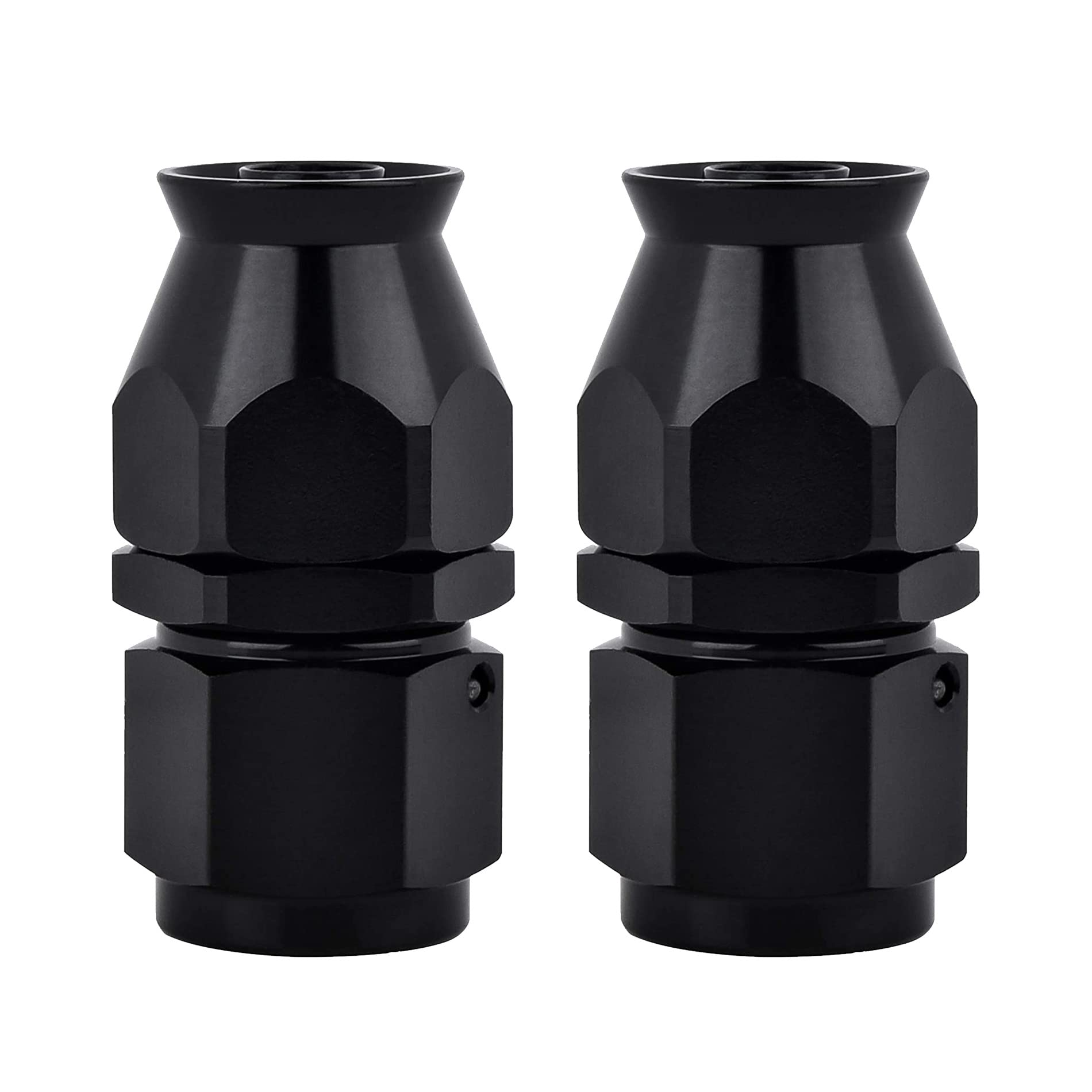 EVIL ENERGY 8AN PTFE hose end pack of 2 with a durable black finish for reliable connections.