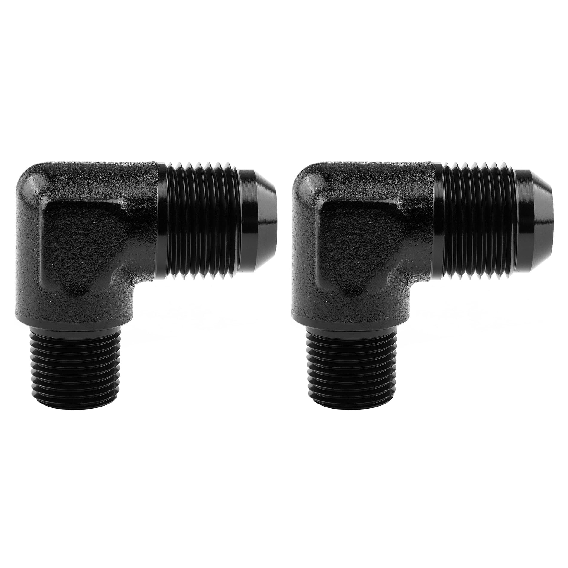 EVIL ENERGY 8AN to 38NPT male 90-degree aluminum fitting for fuel system connections