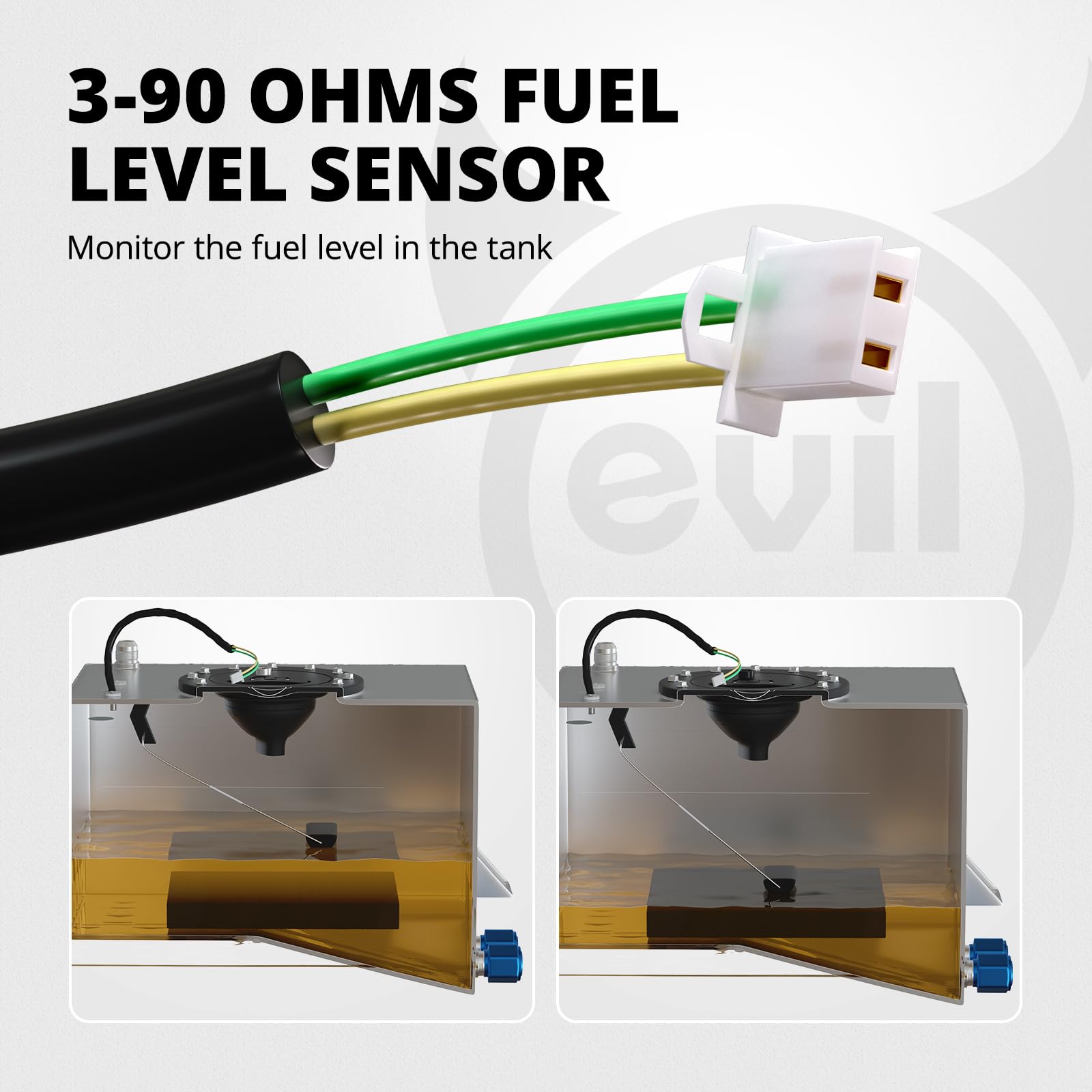 EVIL ENERGY 8 gallon fuel cell anti-slosh foam interior supports steady delivery
