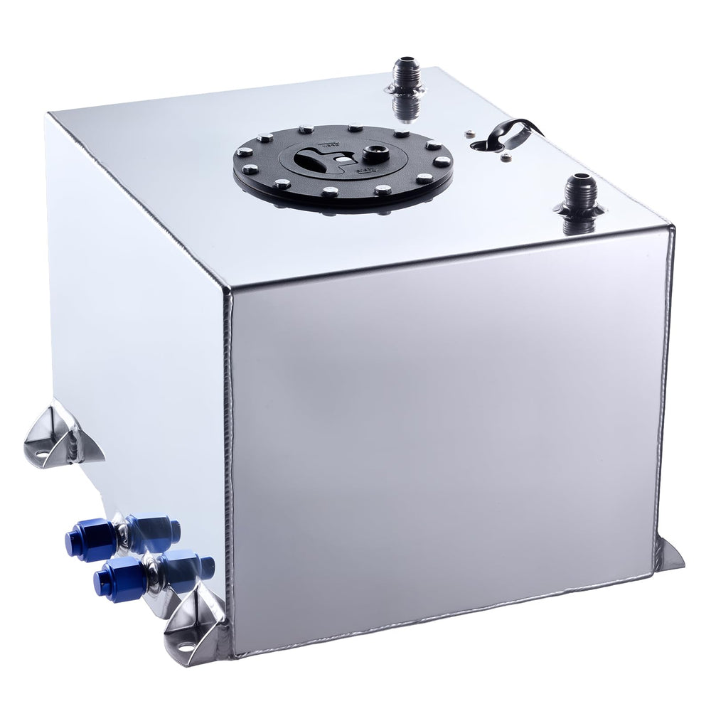 EVIL ENERGY 8 gallon fuel cell top view demonstrates compact, durable aluminum design for performance cars