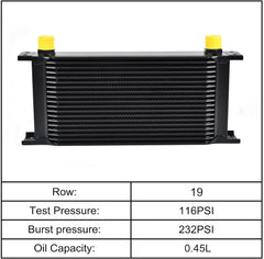 EVIL ENERGY aluminium oil cooler body emphasizes durability and heat resistance.