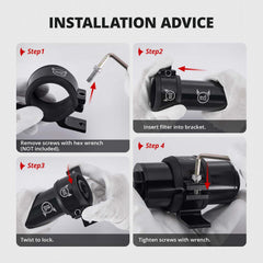 EVIL ENERGY aluminium alloy clamp protects surfaces during installation.