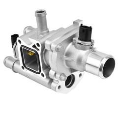 EVIL ENERGY aluminum thermostat housing close-up highlighting precise cooling flow.