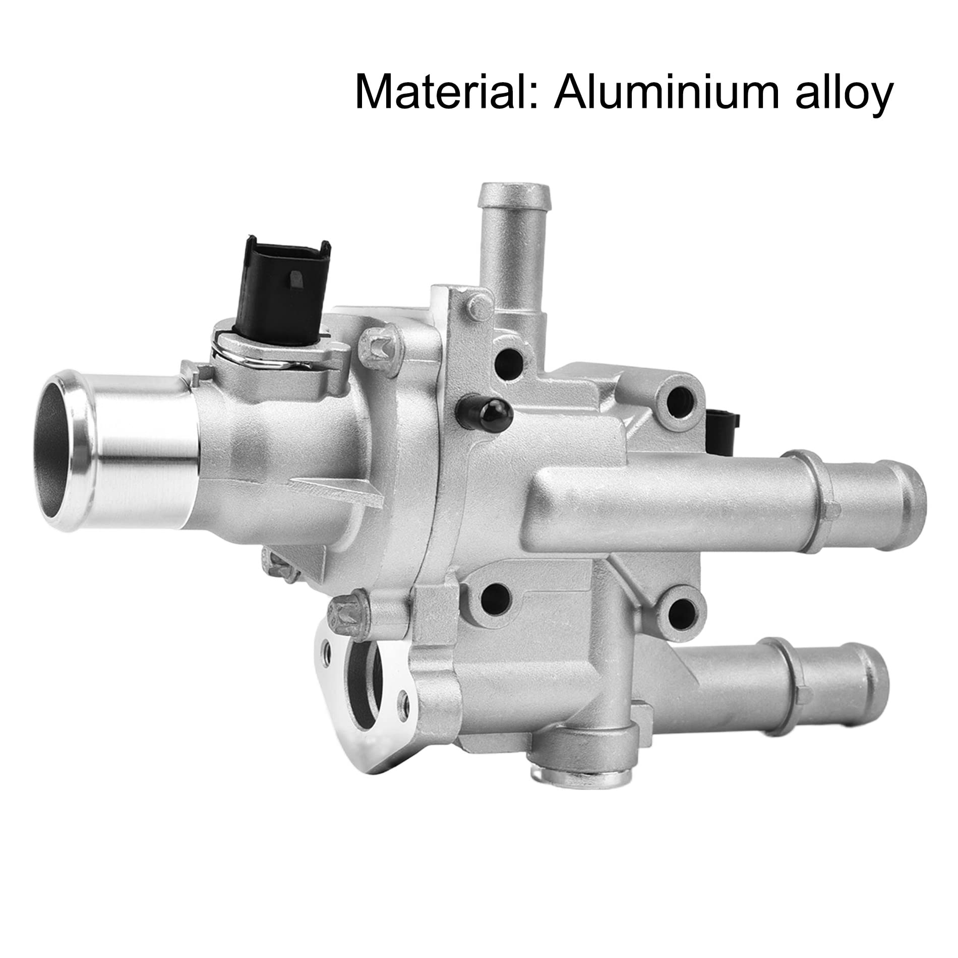 EVIL ENERGY aluminum thermostat housing demonstrates durable construction for long-lasting cooling.