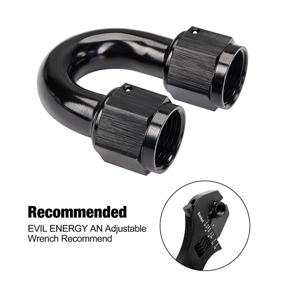 EVIL ENERGY 6AN female-to-female adapter supports reusable, durable connections.