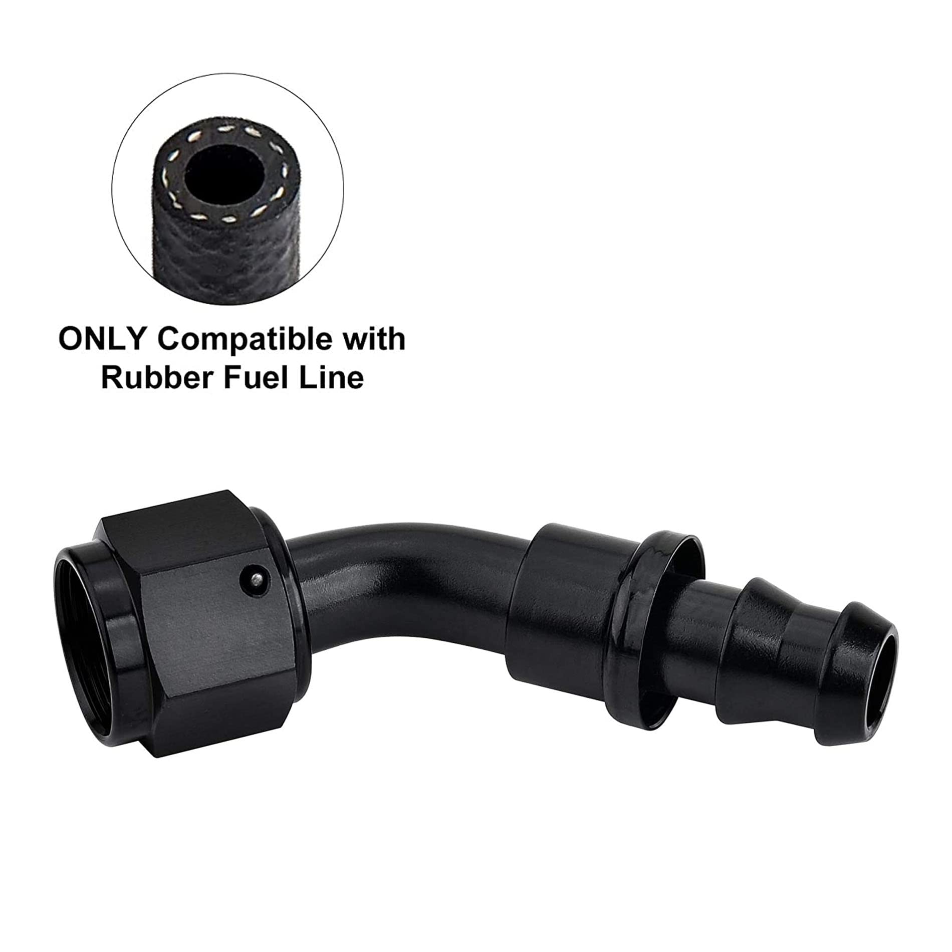 EVIL ENERGY 5/8-inch barb enables rubber hose compatibility and quick routing