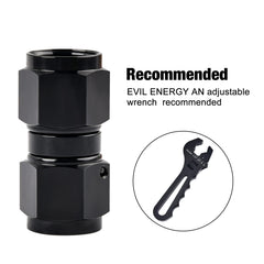 EVIL ENERGY black anodized fittings emphasize corrosion resistance for long-lasting use