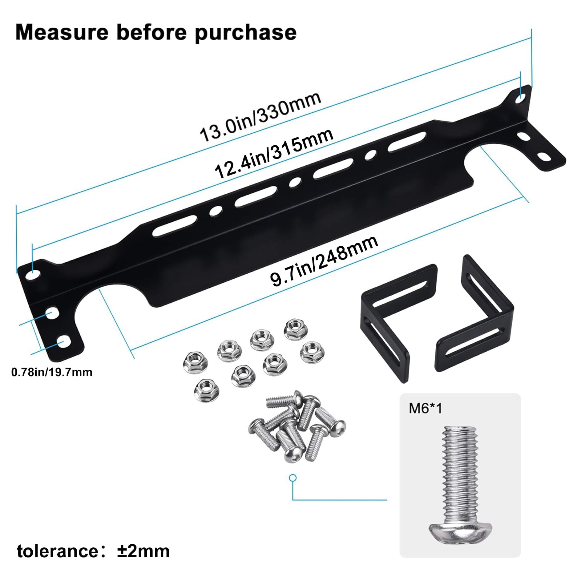 EVIL ENERGY aluminum alloy bracket in black offers lightweight durability.